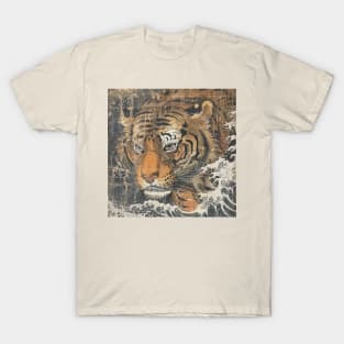 TIGER VINTAGE WOODBLOCK PRINT T-Shirt